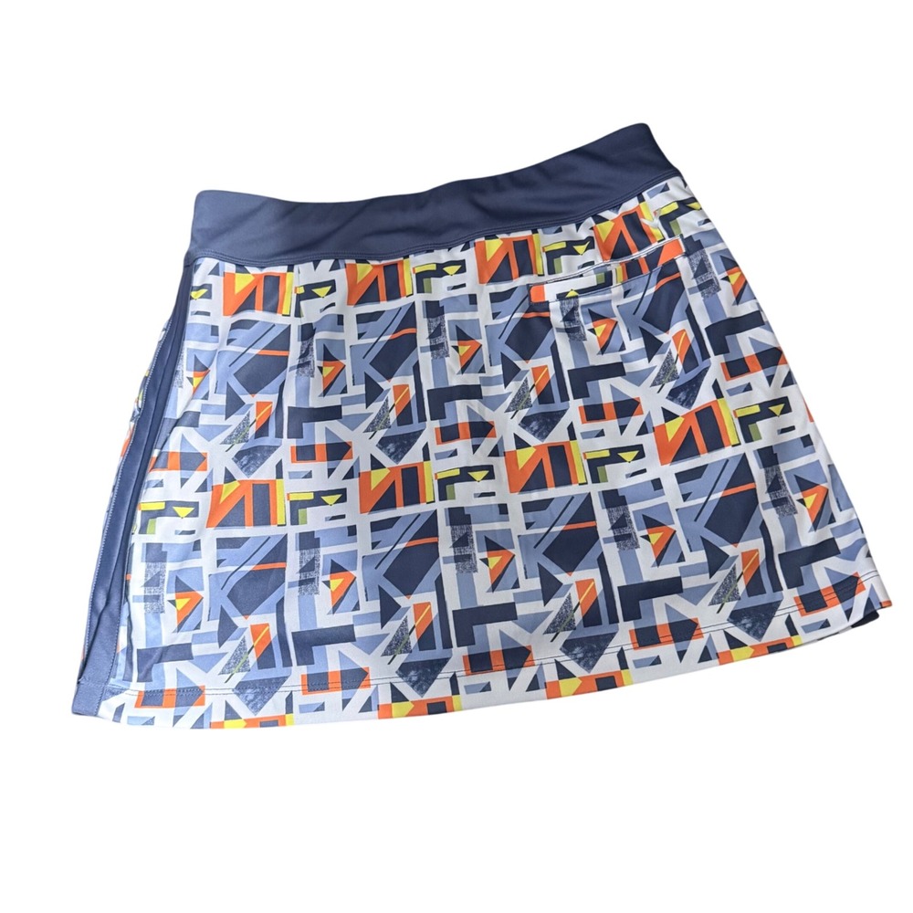 Callaway Opti-Dri Golf Skort Womens M Geometric Print Built-In Shorts Blue